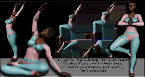 Dynamic Pose Library Free - Blender 3d models