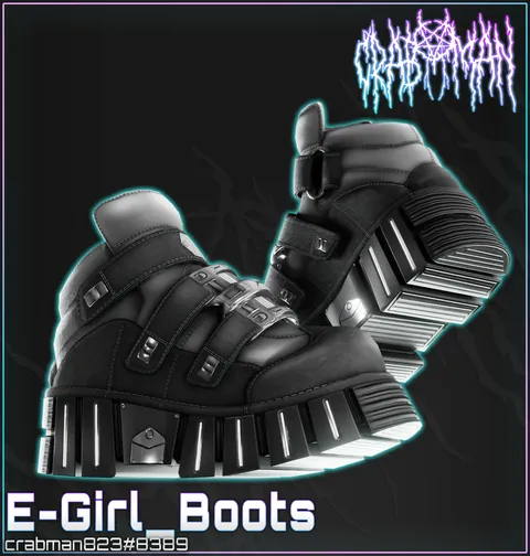E-Girl Boots - Blender 3d models