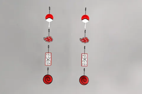 Earrings Hidden In The Leaves - Blender 3d models