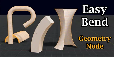 Easy Bend - Blender geometry nodes