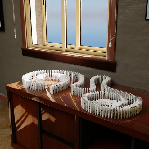 Easy Dominoes - Blender geometry nodes