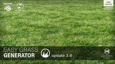 Easy Grass Generator - Blender geometry nodes