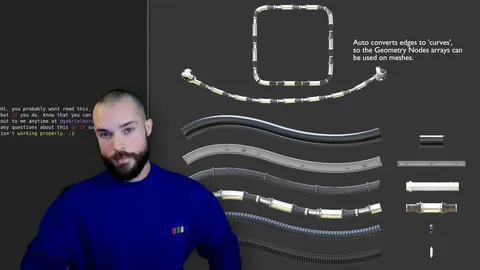 Curve and Mesh Arrays - Blender geometry nodes