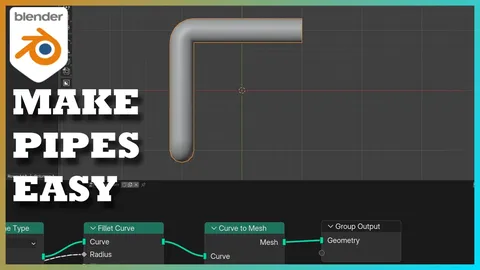 Easy Pipes - Blender geometry nodes