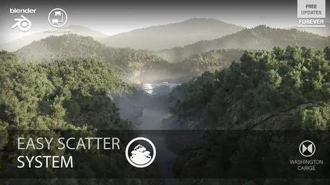 Easy Scatter System - Blender geometry nodes