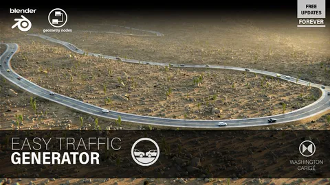 Easy Traffic Generator - Blender geometry nodes