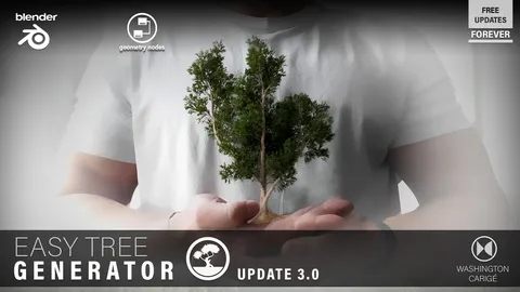 Easy Tree Generator - Blender geometry nodes