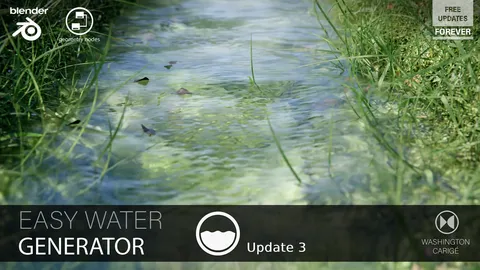 Easy Water Generator - Blender geometry nodes