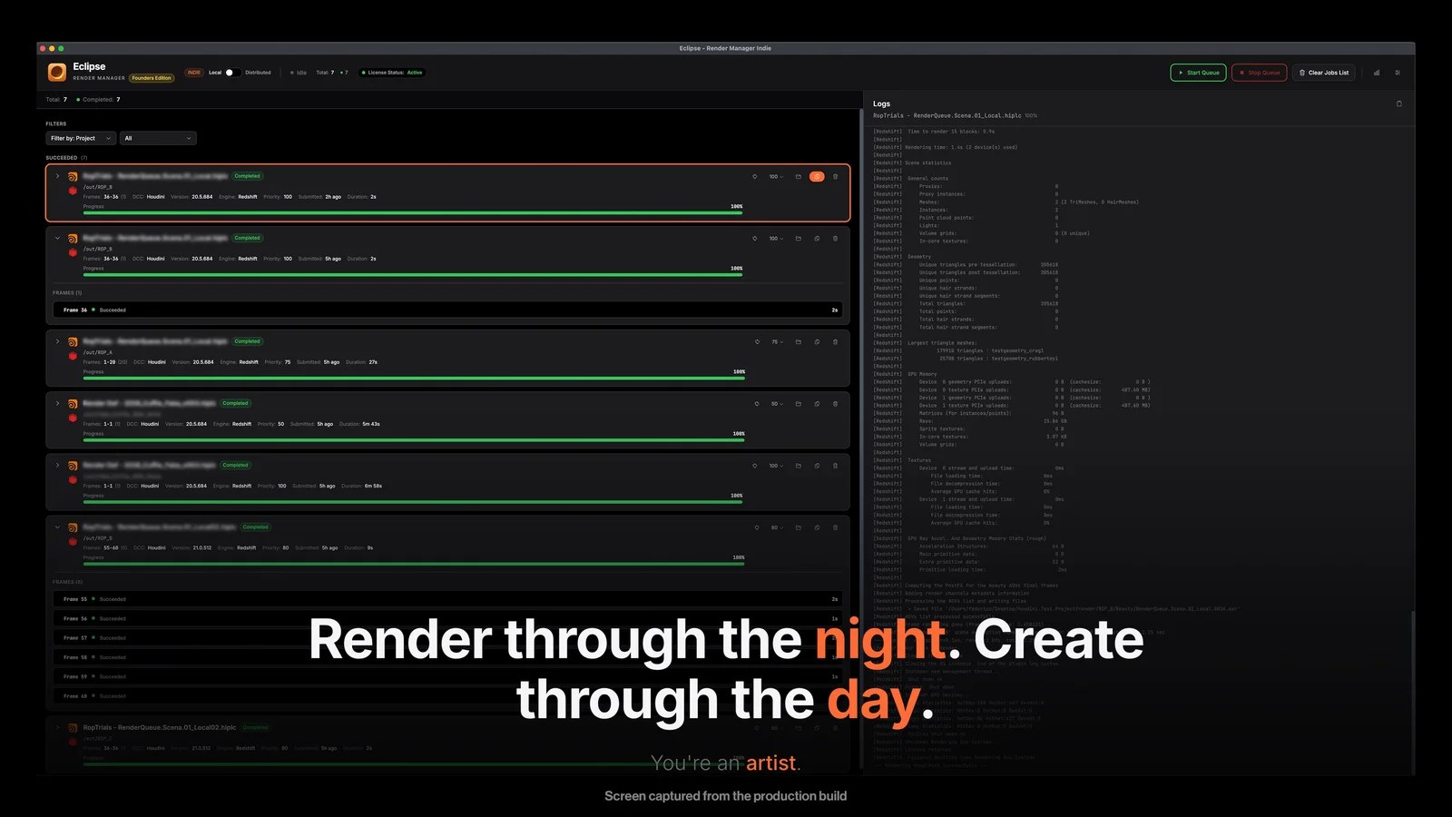 Eclipse Render Manager screenshot 2