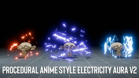 Electricity Aura V2 - Blender geometry nodes