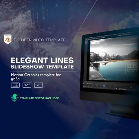 Elegant Lines Slideshow - Blender scenes