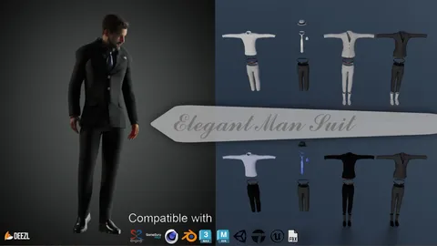 Elegant Man Suit - Blender 3d models