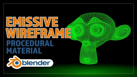 Emissive Wireframe Material - Blender shaders