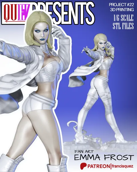 Emma Frost 3D Print - Blender 3d models