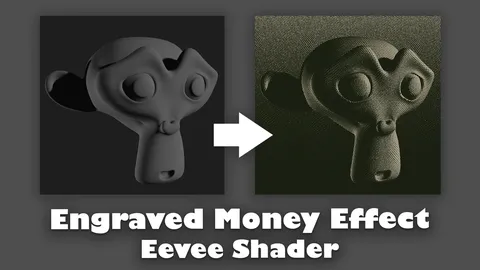 Engraved Money Effect - Blender shaders