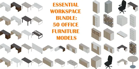 Essential Workspace Bundle - Blender 3d models