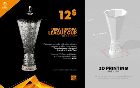 Europa League Trophy - Blender 3d models
