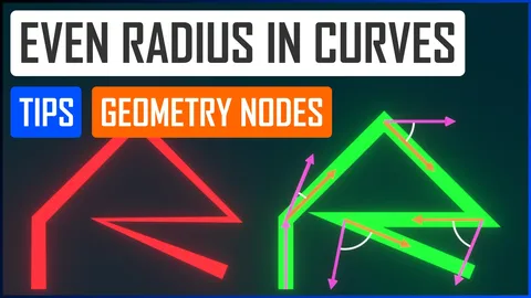 Even Radius Curve Tip - Blender geometry nodes