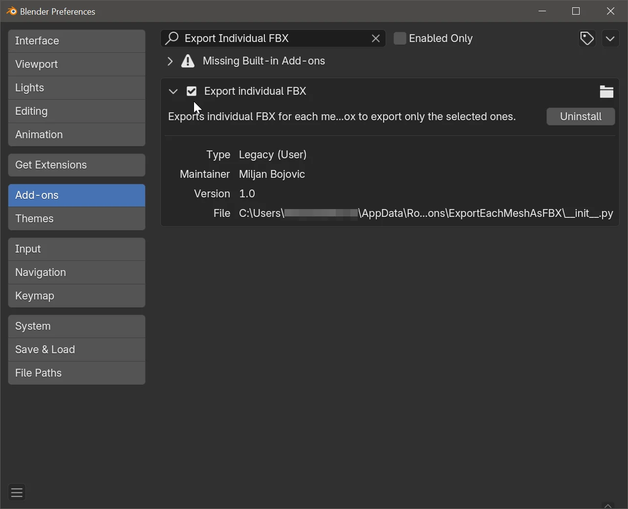 Export Individual FBX screenshot 2