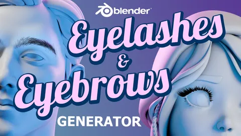 Eyelashes & Eyebrows Generator - Blender addons
