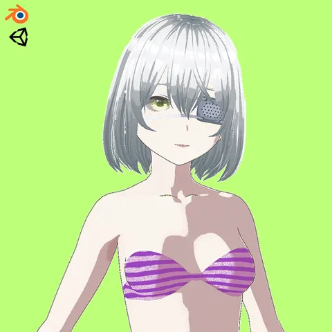 Eyepatch Girl Base Model - Blender 3d models