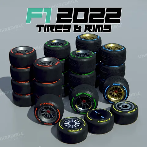 F1 2022 Tires and Rims - Blender 3d models