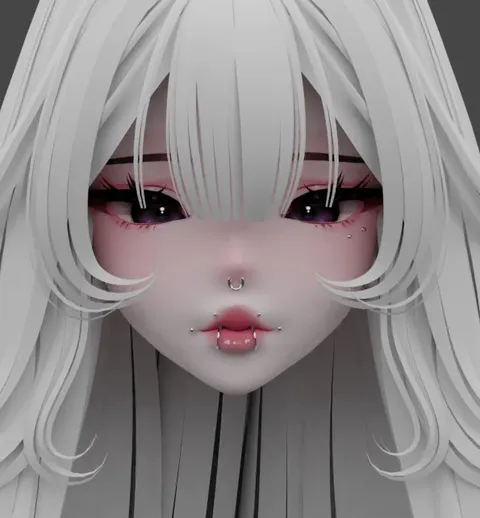 Face Piercings - Blender 3d models