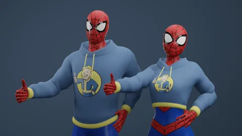 Fallout Hoodies - Blender textures & materials