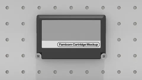 Famicom Cartridge Mockup - Blender scenes