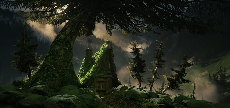 Fantasy Hut Generator - Blender geometry nodes