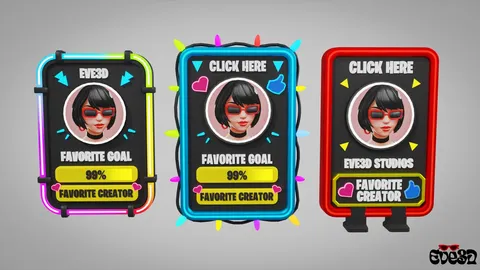 Favorite Creator Card - Blender 3d models