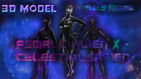 Female Alien X Celestialsapien - Blender 3d models