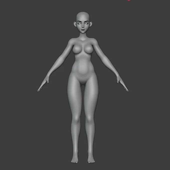Female Body Base Mesh screenshot 2