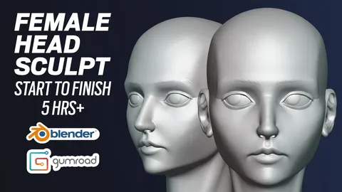 Female Face Sculpt - Blender tutorials & courses