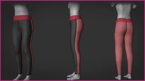 Female Pants Simulation - Blender 3d models
