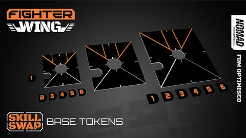 Fighter Wing Base Tokens - Blender 3d models