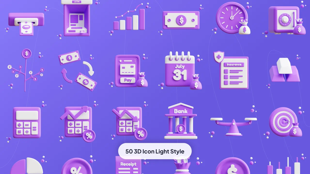 Financial 3D Icon Set screenshot 7