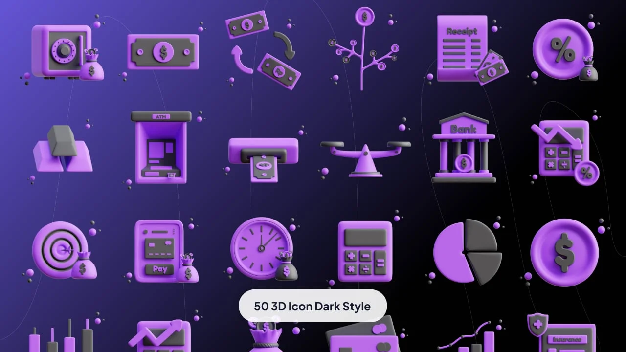 Financial 3D Icon Set screenshot 8