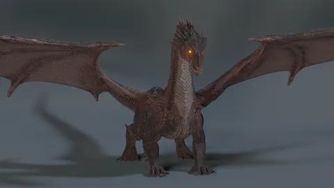 Fire Dragon - Blender 3d models