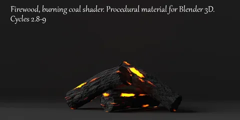 Procedural Burning Coal - Blender shaders