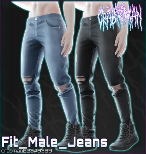 Fit Male Jeans - Blender 3d models