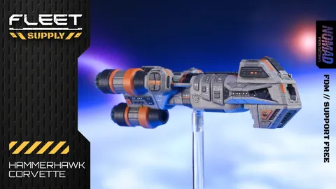 HammerHawk Corvette Proxy Ship - Blender 3d models