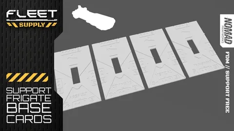 Support Frigate Base Cards - Blender 3d models