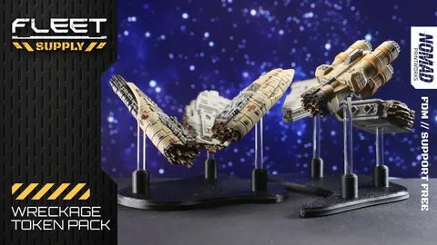 Fleet Supply Wreckage Tokens - Blender 3d models