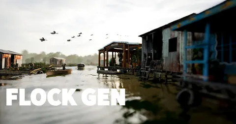 FlockGen - Blender geometry nodes