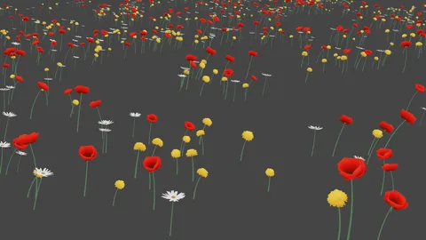Procedural Flowers - Blender geometry nodes