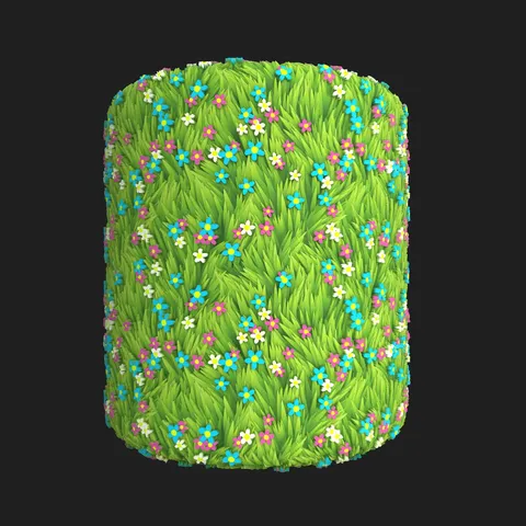 Stylized Flowers and Grass - Blender textures & materials