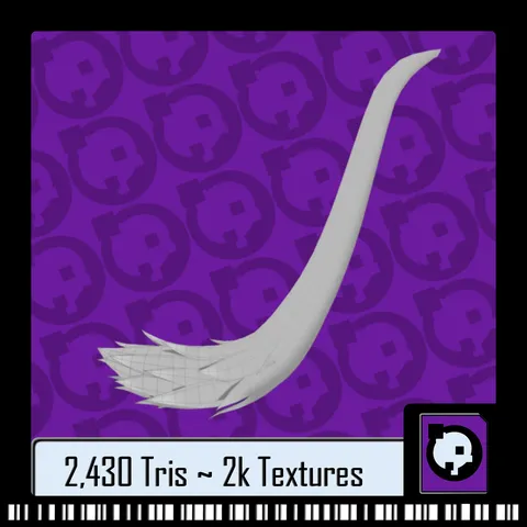 Fluffy Cat Tail - Blender 3d models