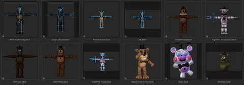 Stylised Freddys Pack - Blender 3d models
