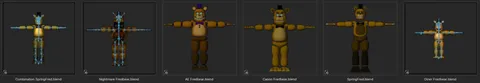 Stylised Golden Bear Pack - Blender 3d models